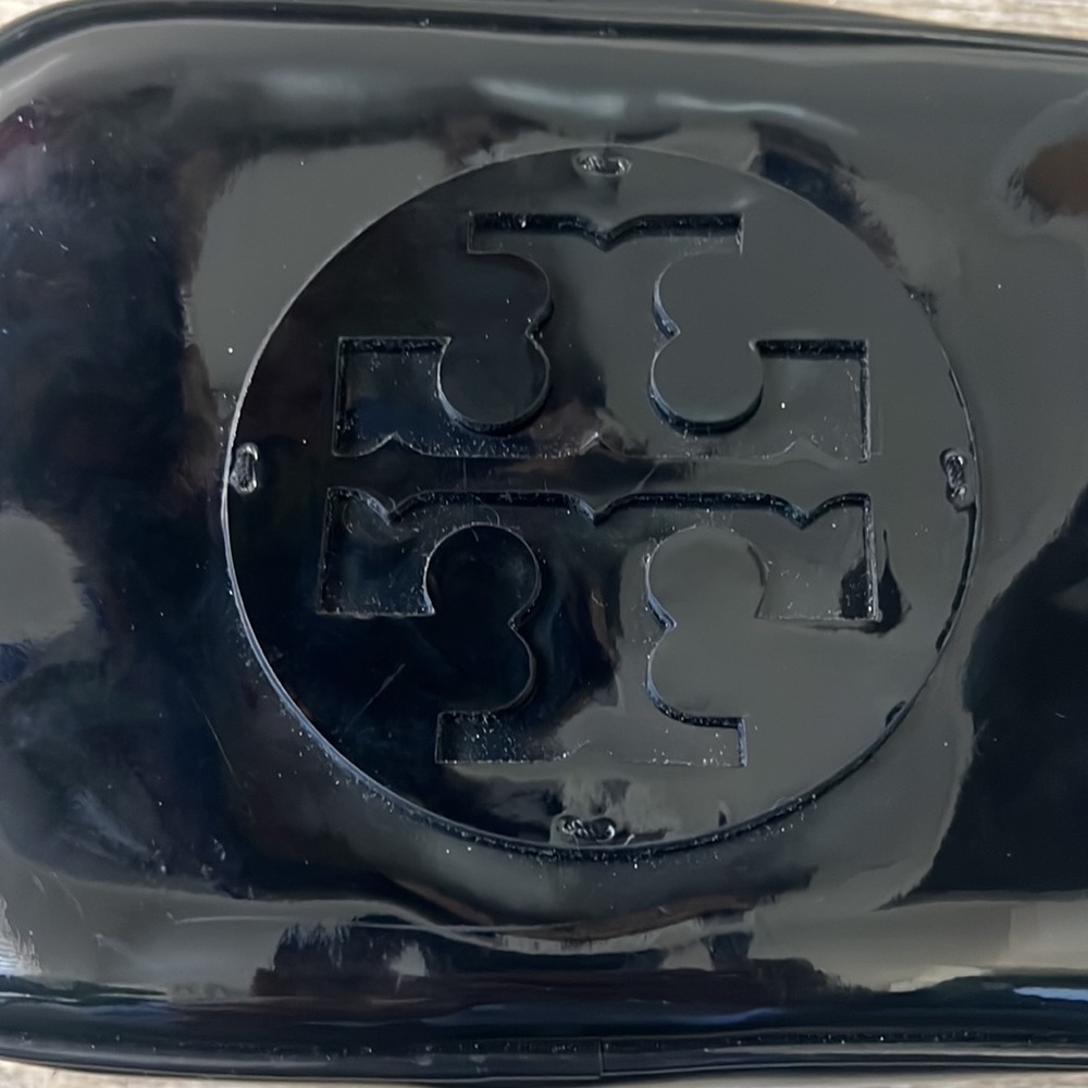 Tory Burch Black Plastic Cosmetic Bag - Picture 3 of 5